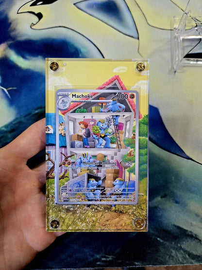 Pokemon 151 Machoke 177/165 Custom Display Case from Pokemon 151 Extended Artwork