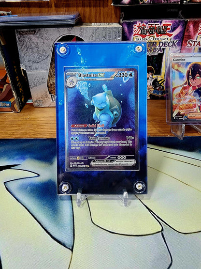Pokemon Squirtle, Wartortle, Blastoise 151 Custom Display Cases Extended Artwork