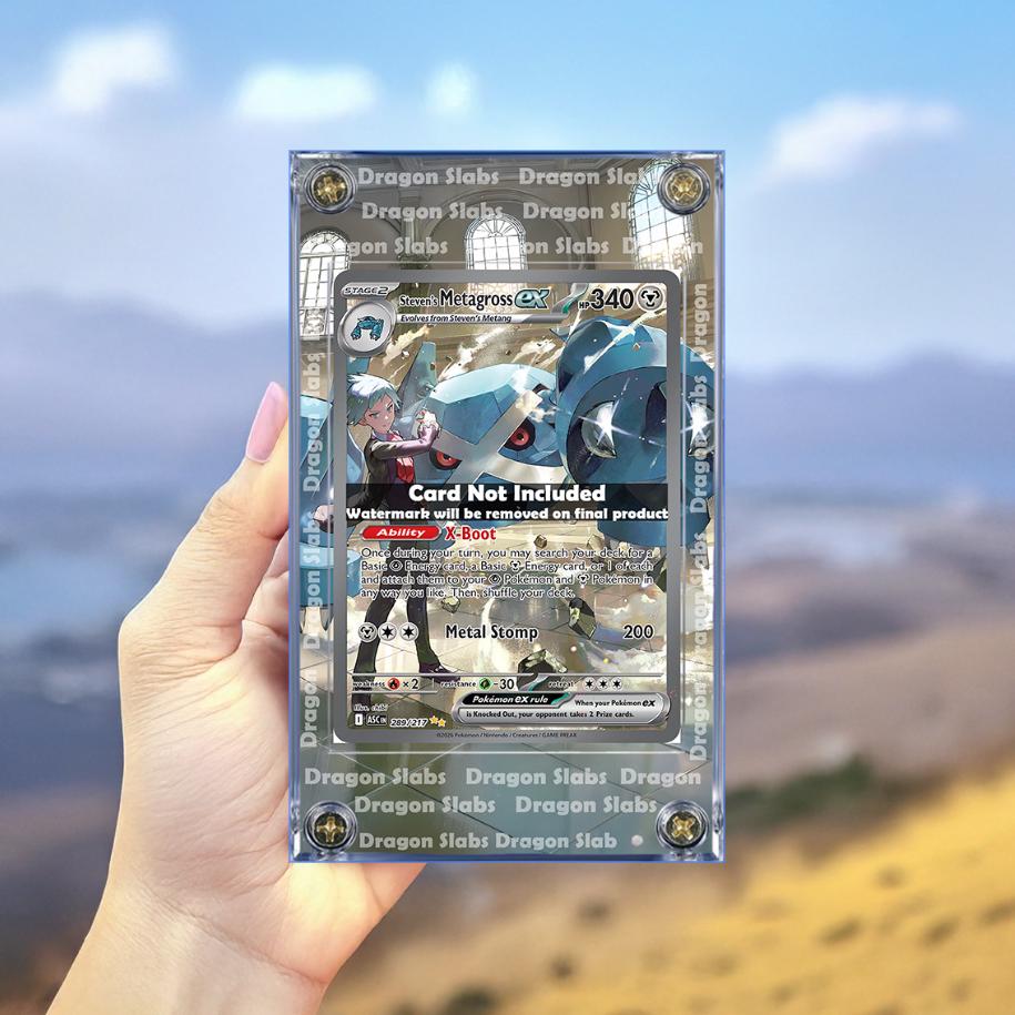Pokemon Steven's Metagross EX 289/217 Ascended Heroes Extended Artwork Case