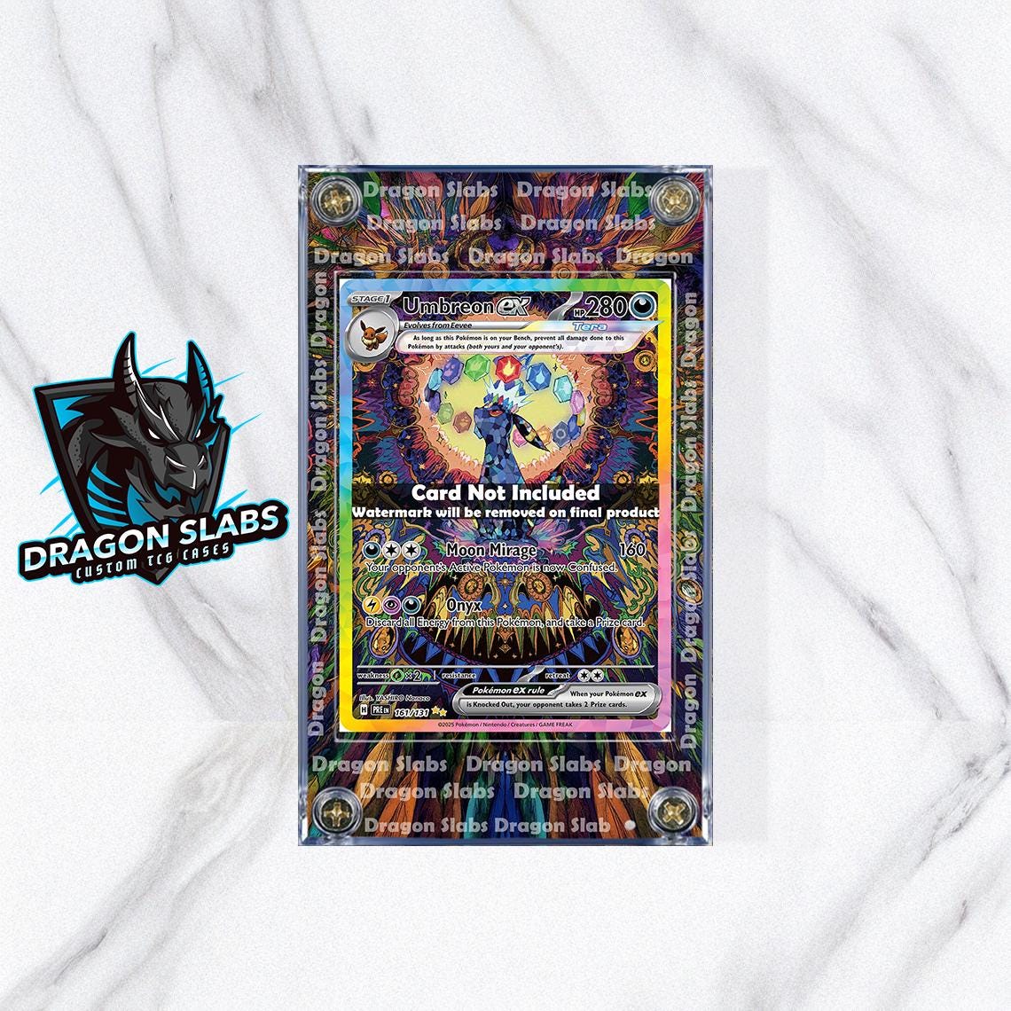 Pokemon Umbreon EX SIR 161/131 Prismatic Evolutions Custom Case