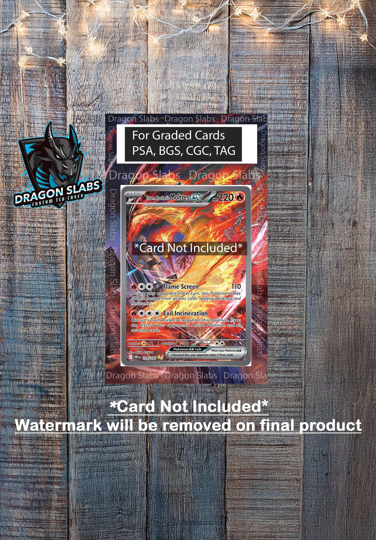 Team Rocket's Moltres EX SIR 229 Psa Bgs Cgc Tag Extended Artwork Pokemon TCG