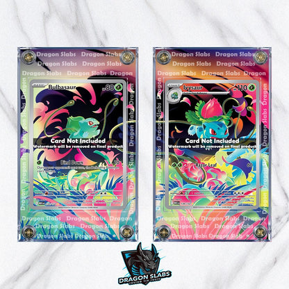 x2 Pokemon Bulbasaur & Ivysaur IR 133 134/132 Extended Artwork Cases