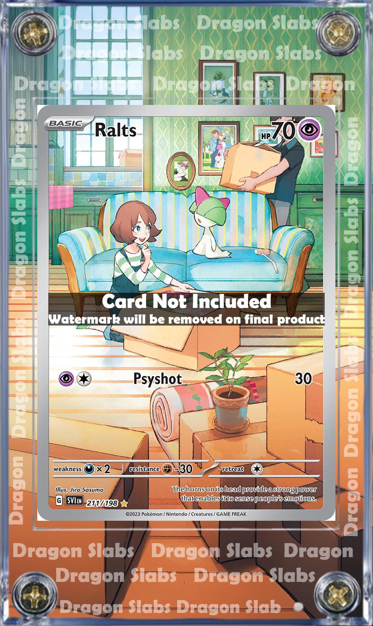 X3 Pokemon Gardevoir Ex 233/091, Ralts 211, Kirlia 212 Custom Extended Artwork Cases Scarlett Violet Base