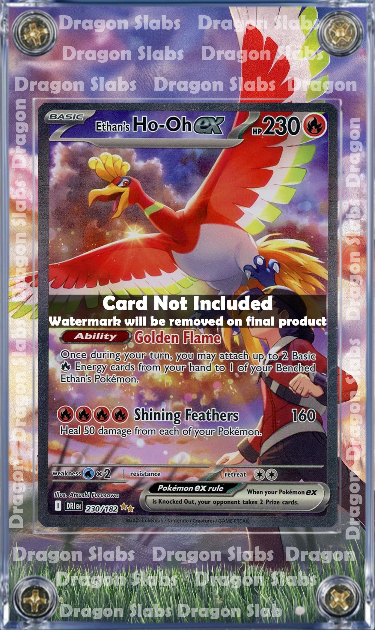 Pokemon Ethan's Ho-Oh ex 230/182 SIR Destined Rivals Extended Art Case