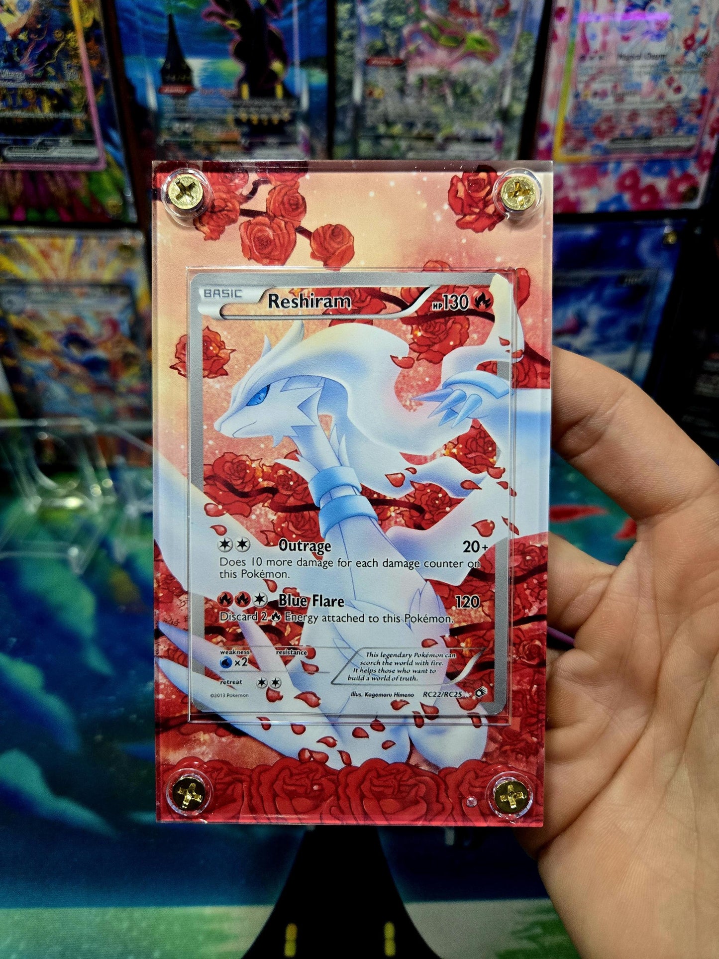 Pokemon Reshiram RC22/RC25 Legendary Treasures Extended Art Custom Case