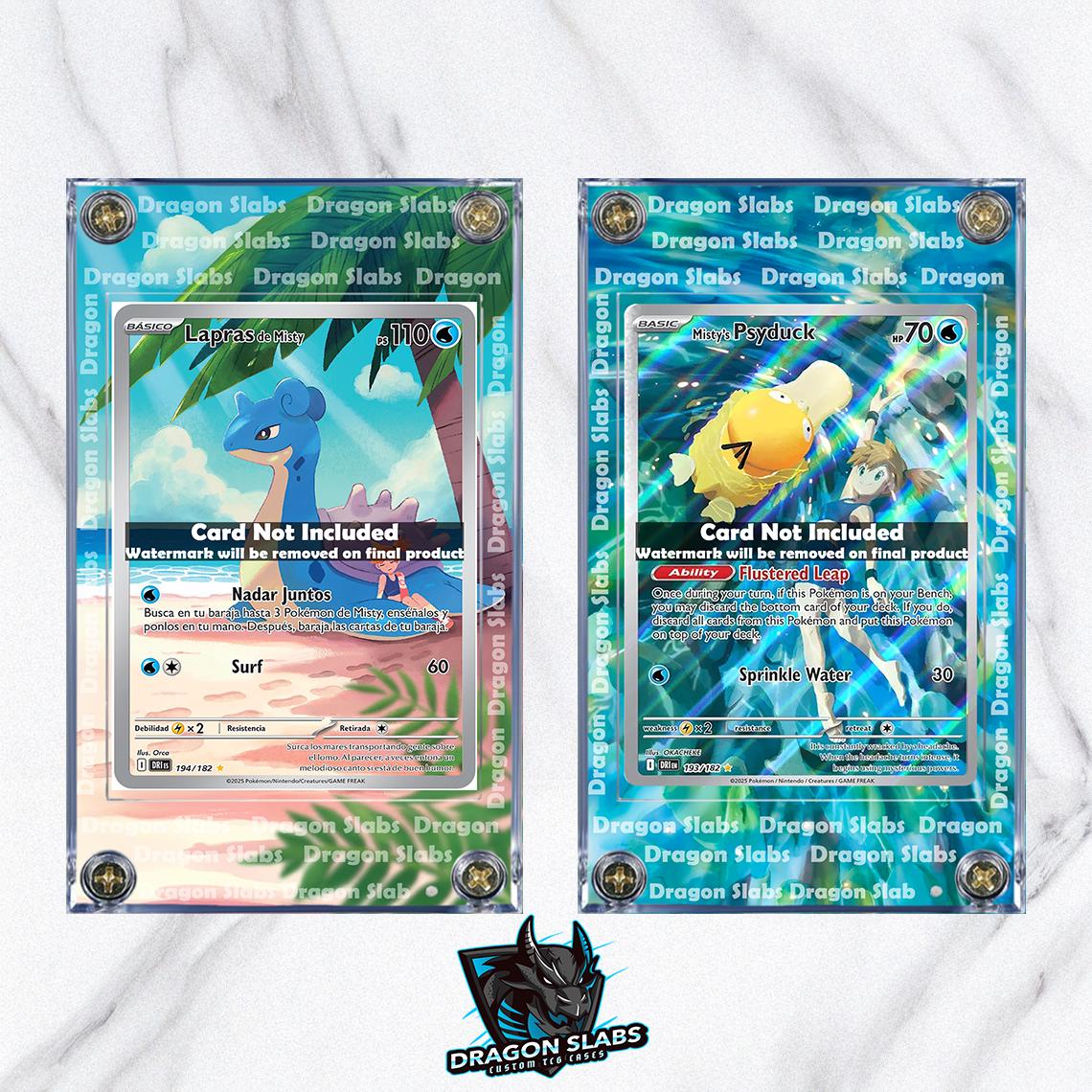 x2 Pokemon Misty's Psyduck Mistys Lapras 193 194 Destined Rivals Extended Art Cases