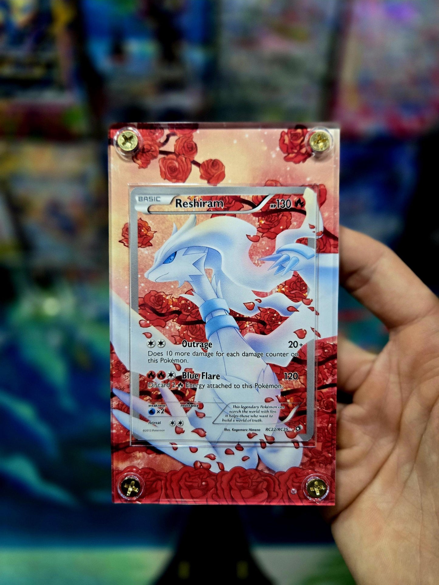 Pokemon Reshiram RC22/RC25 Legendary Treasures Extended Art Custom Case