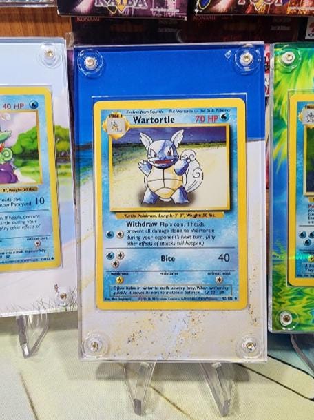 x3 Pokemon Squirtle, Wartortle, Blastoise Base Set Extended Artwork Cases