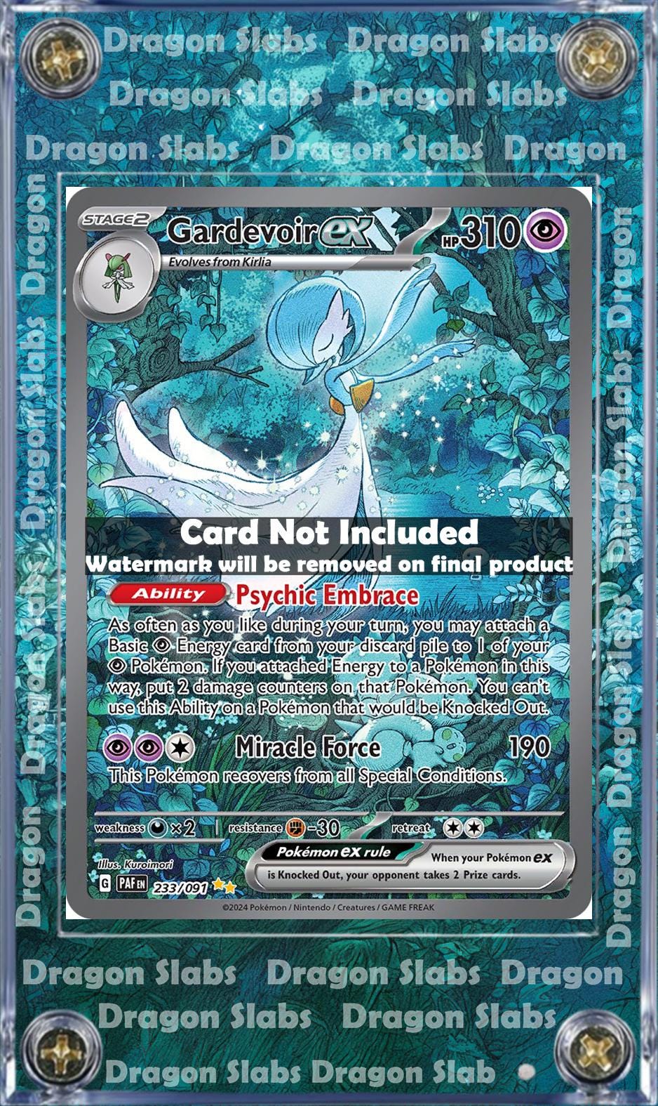 X2 Pokemon Gardevoir Ex 233/091 & 245/198 Paldean Fates Extended Artwork Cases