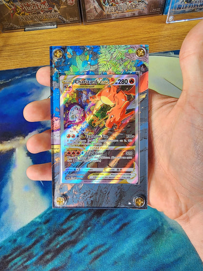 Pokemon Mewtwo Vstar GG40 & Charizard SWSH262 Crown Zenith Custom Display Cases Extended Artwork