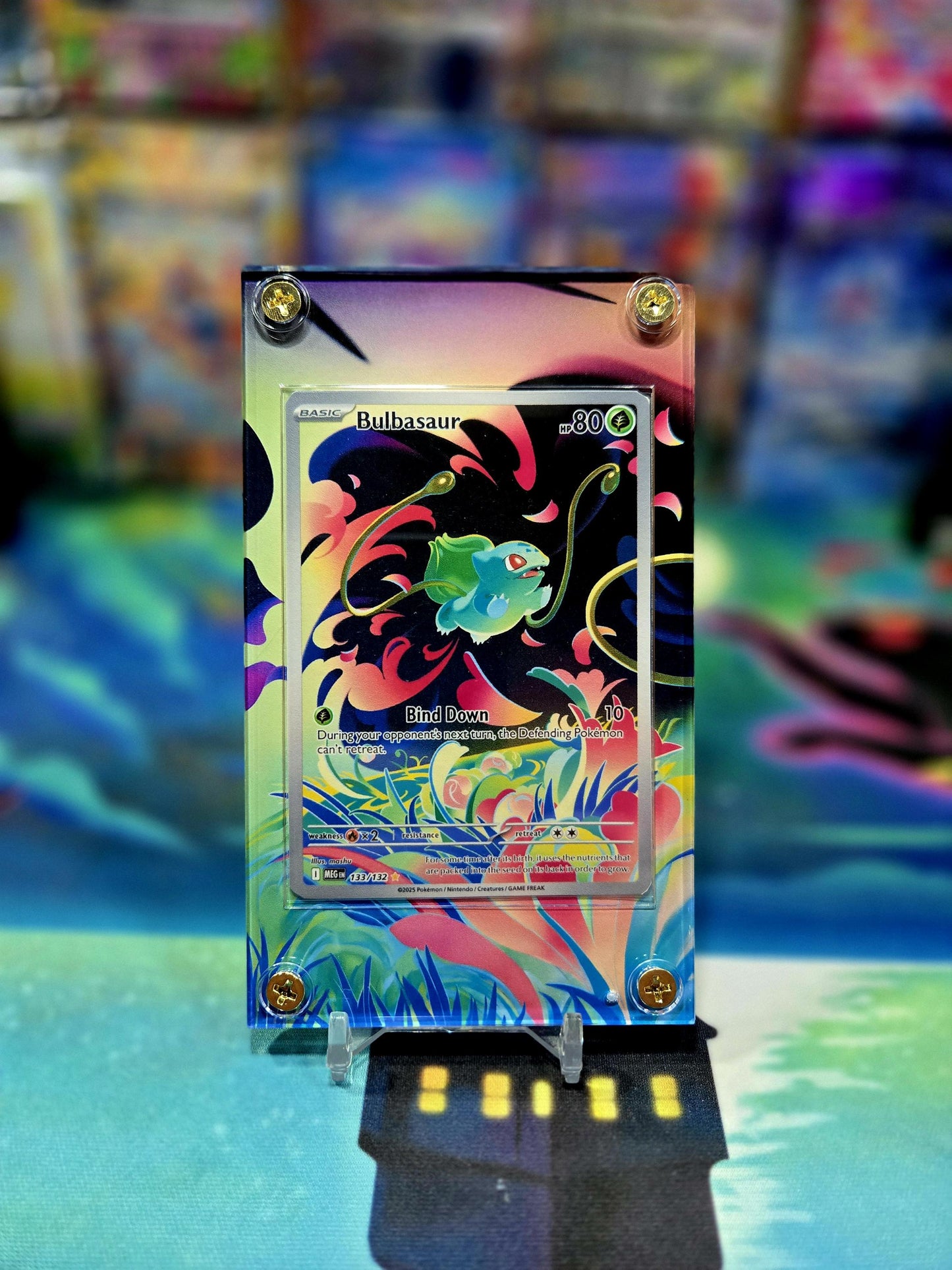 Pokemon Bulbasaur IR Mega Evolution 133/132 Extended Art Custom Case