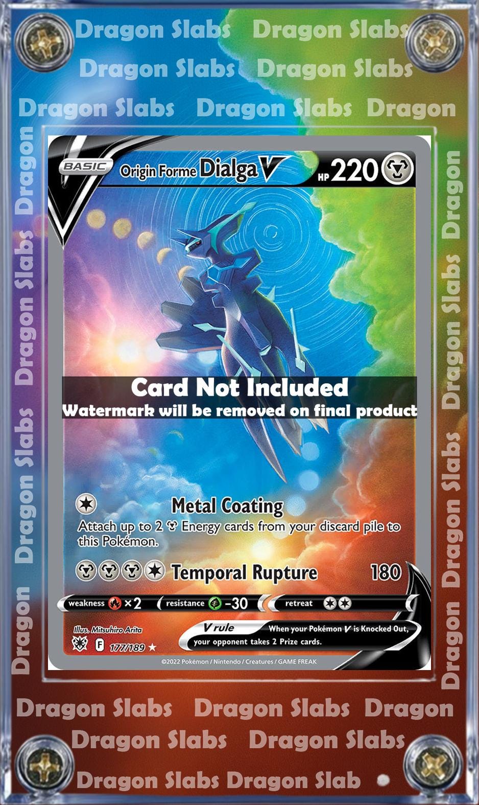 Pokemon Origin Forme Dialga V 177 Astral Radiance Custom Extended Artwork Case