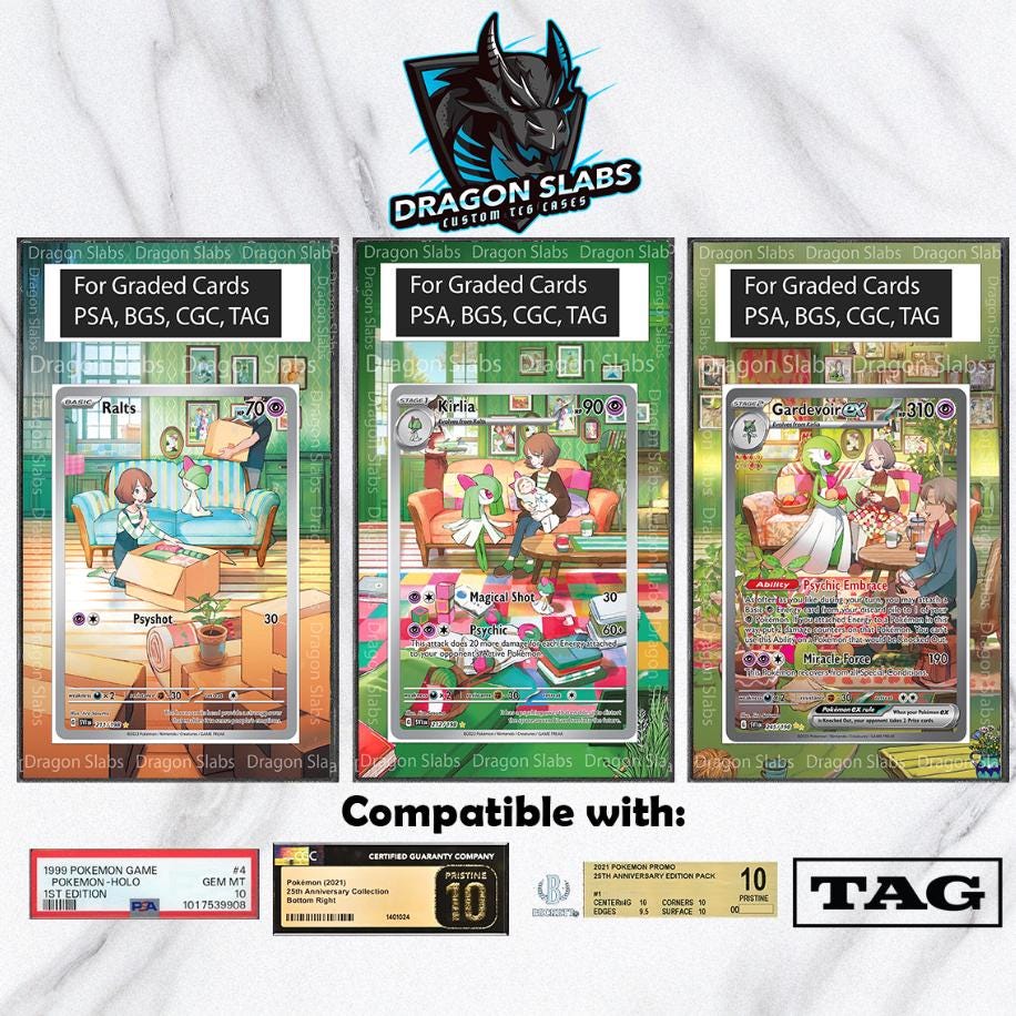 x3 Ralts Kirlia Gardevoir EX Scarlet & Violet Base PSA bgs CGC tag Extended Artwork Pokemon