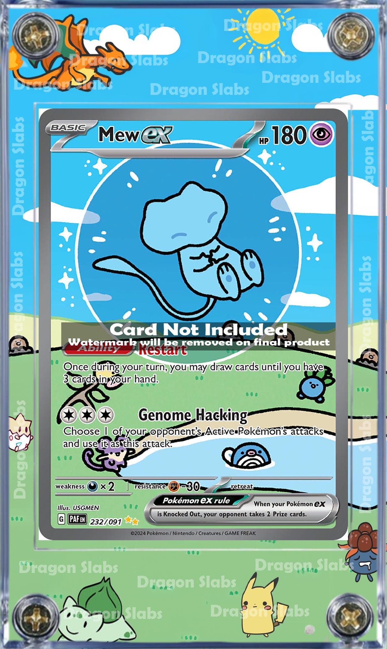 Pokemon Mew EX SIR Paldean Fates 232/091 Extended Artwork Case