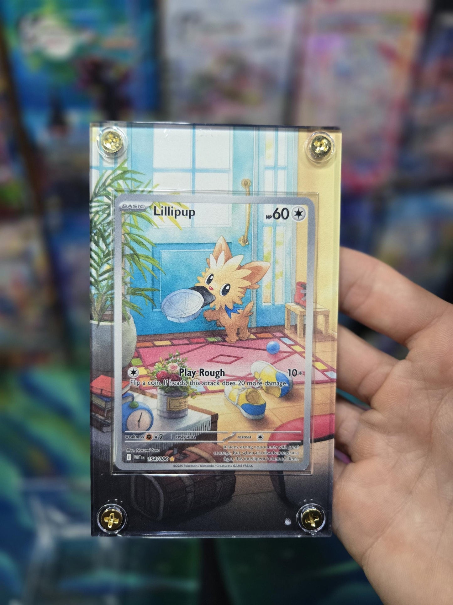 Pokemon Lillipup IR 154/086 White Flare Extended Art Case