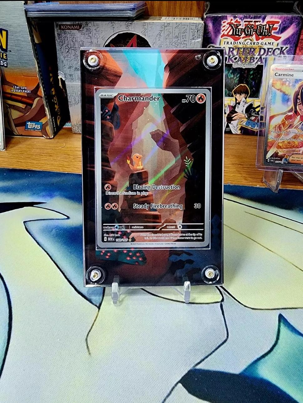 Pokemon 151 Charmander IR 168 Custom Display Case Extended Artwork