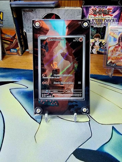Pokemon 151 Charmander IR 168 Custom Display Case Extended Artwork