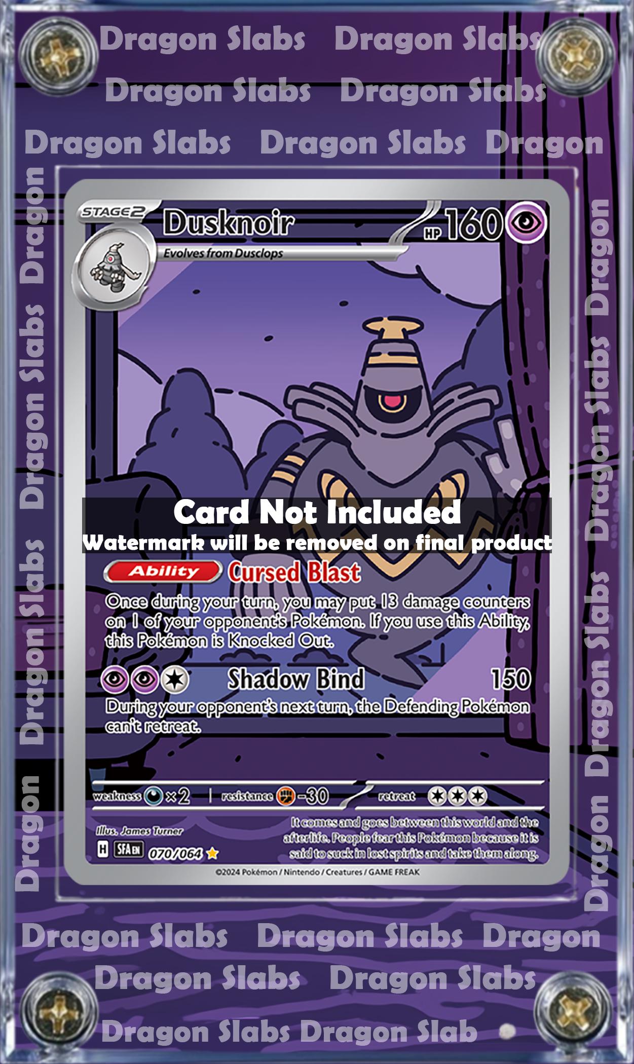 X3 Pokemon Duskull Dusclops Dusknoir IR 068,069,070 Shrouded Fable Custom Cases Extended Artwork