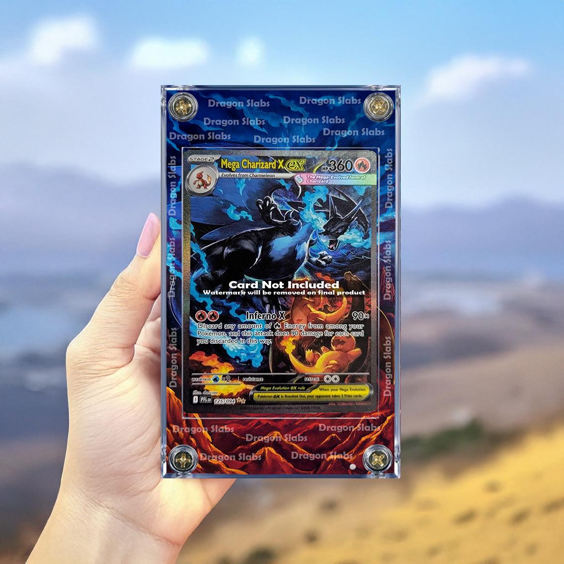 x3 Pokemon Mega Charizard X EX SIR Phantasmal Flames Extended Artwork Cases