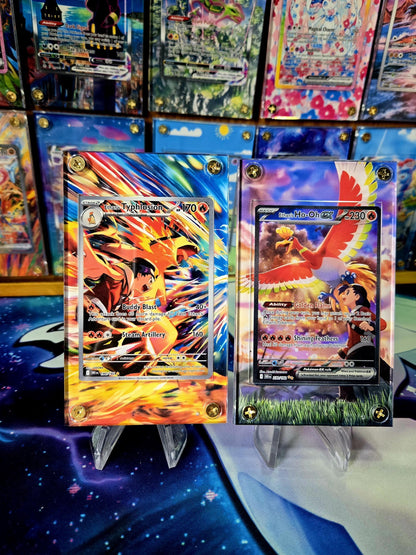Pokemon Ethan's Ho-Oh ex 230/182 & Ethan's Typhlosion 190/182SIR Destined Rivals Extended Art Cases