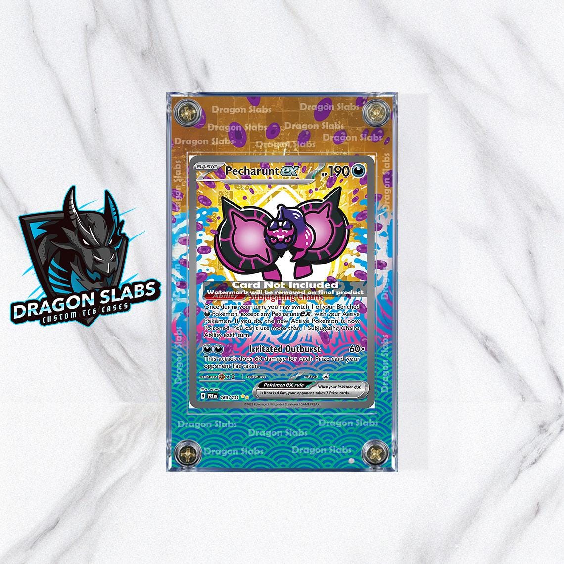 Pokemon Pecharunt EX SIR 163/131 Prismatic Evolutions Extended Artwork Case