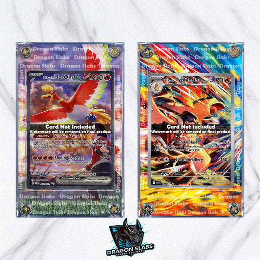 Pokemon Ethan's Ho-Oh ex 230/182 & Ethan's Typhlosion 190/182SIR Destined Rivals Extended Art Cases