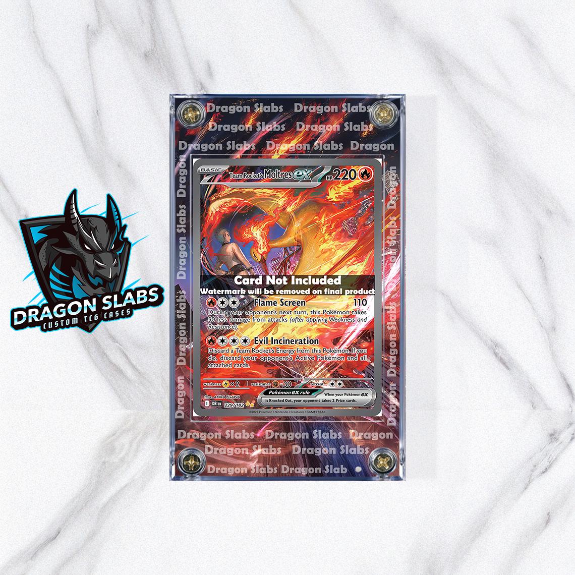 Pokemon Team Rocket's Moltres ex 229/182 Destined Rival Extended Art Case