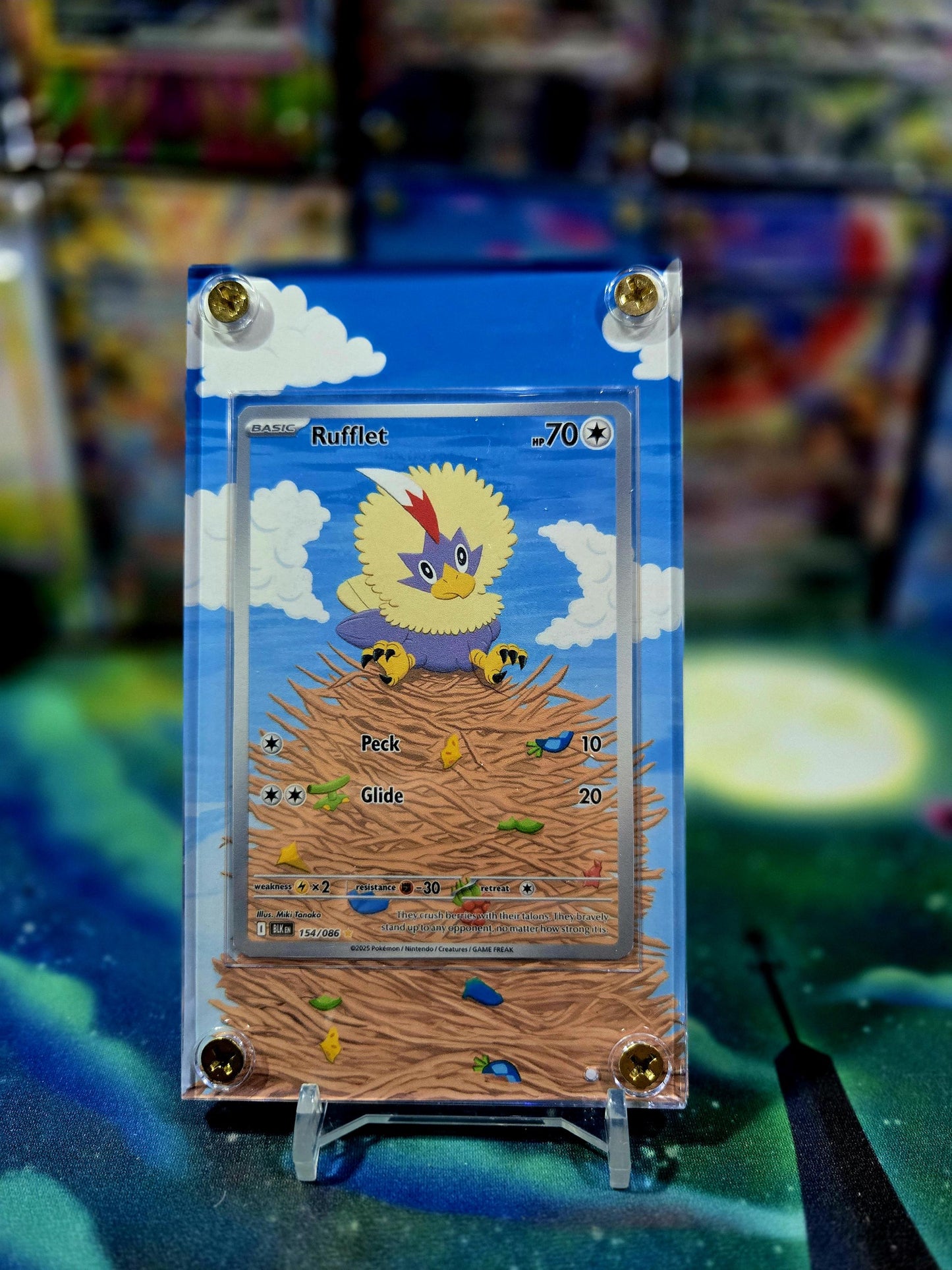 Pokemon Rufflet 154/086 IR Black Bolt Extended Art Case