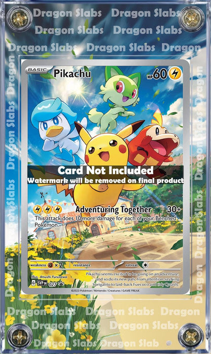 Pokemon Pikachu 027 Paldea Evolved Promo Extended Art Custom Case