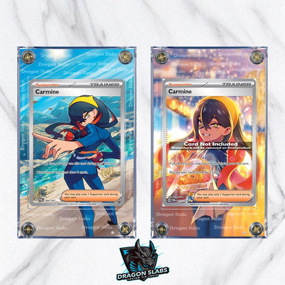 x2 Pokemon Carmine 217 & 204 SIR Twilight Masquerade Extended Artwork Cases