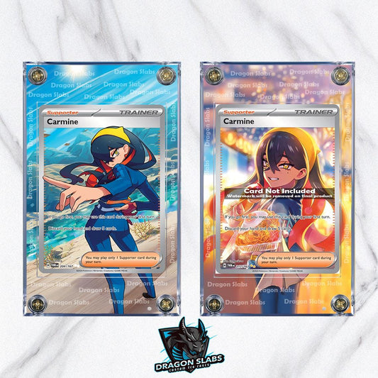x2 Pokemon Carmine 217 & 204 SIR Twilight Masquerade Extended Artwork Cases