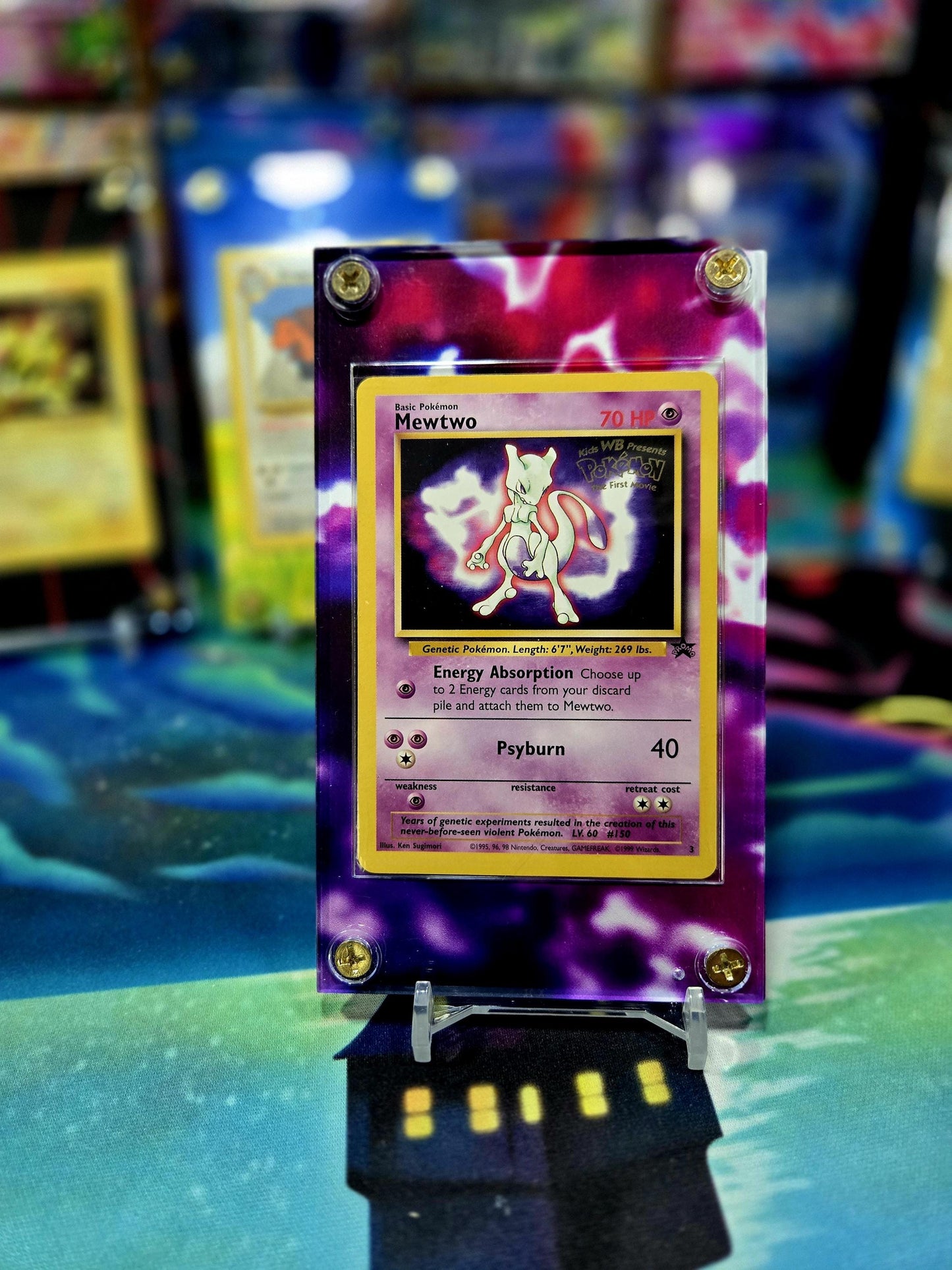 Pokemon Mewtwo Black Star Promo #3 Extended Art Custom Case