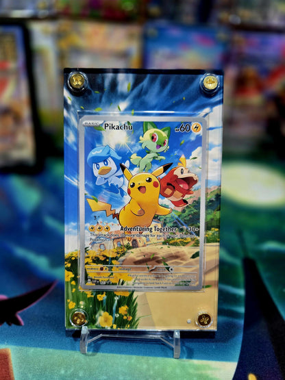 Pokemon Pikachu 027 Paldea Evolved Promo Extended Art Custom Case
