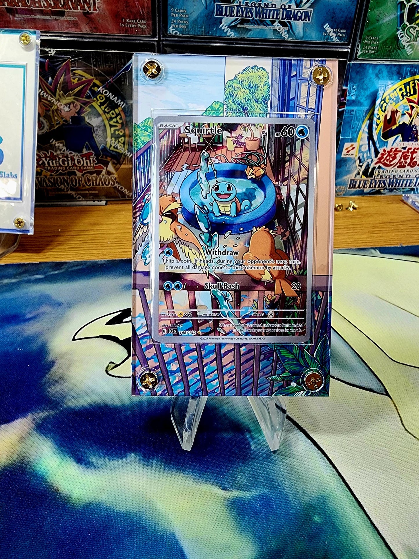 X3 Pokemon Bulbasaur Squirtle Charmander Stellar Crown Obsidian Flames SVG IR AR 050/049 Card Custom Display Cases Extended Artworks