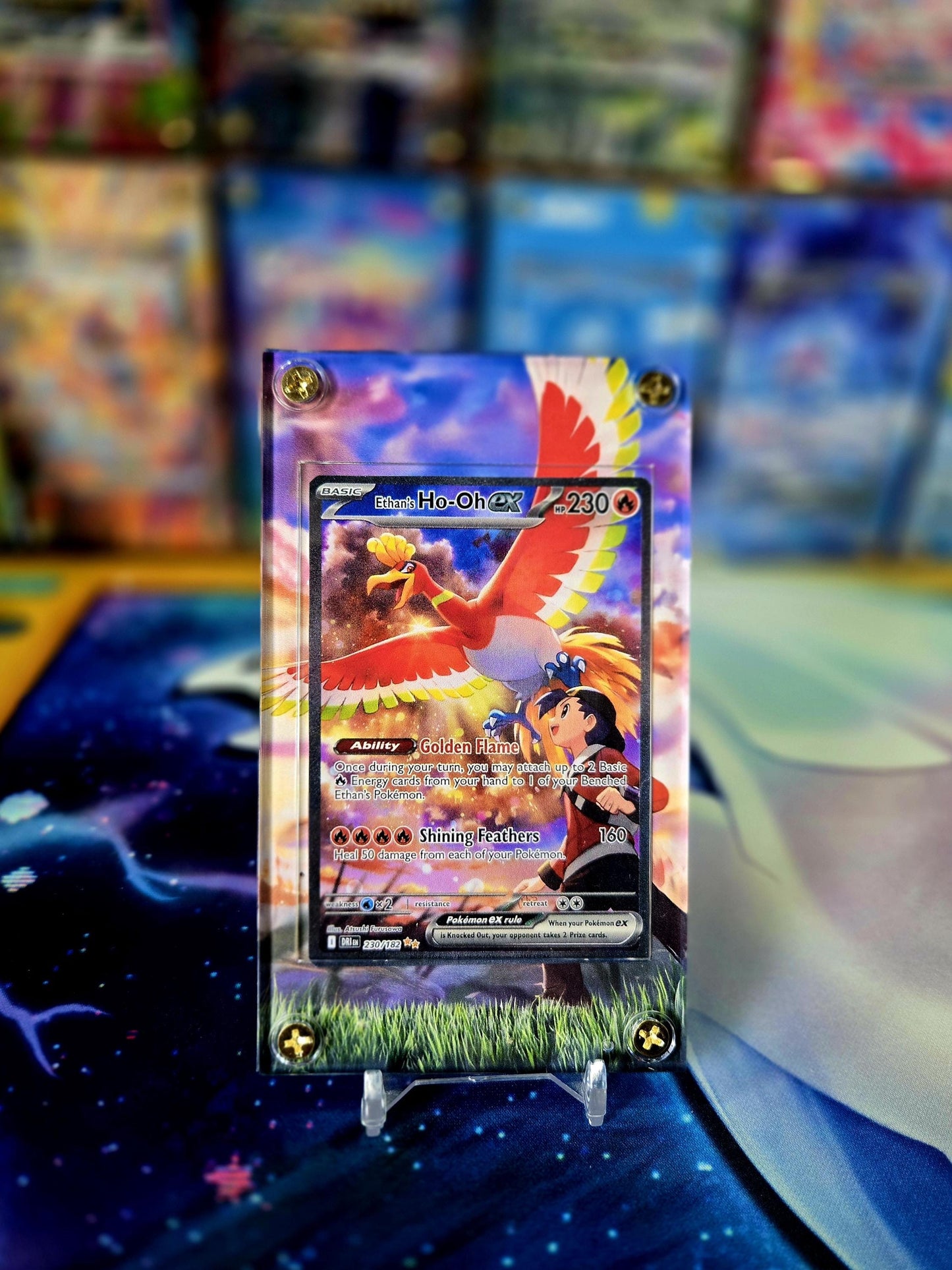 Pokemon Ethan's Ho-Oh ex 230/182 & Ethan's Typhlosion 190/182SIR Destined Rivals Extended Art Cases