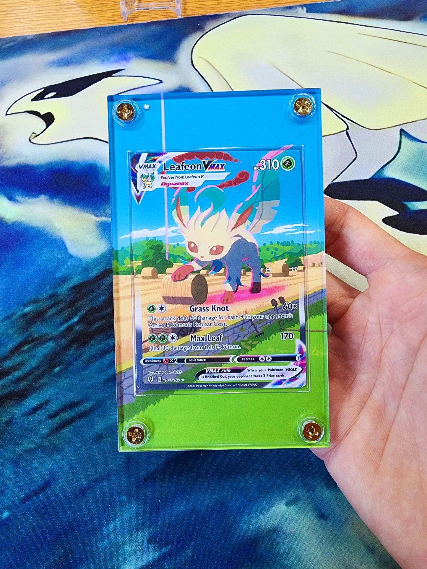 x2 Pokemon Leafeon V & Vmax Alt Art 205/203 167/203 Evolving Skies Extended Artwork Cases