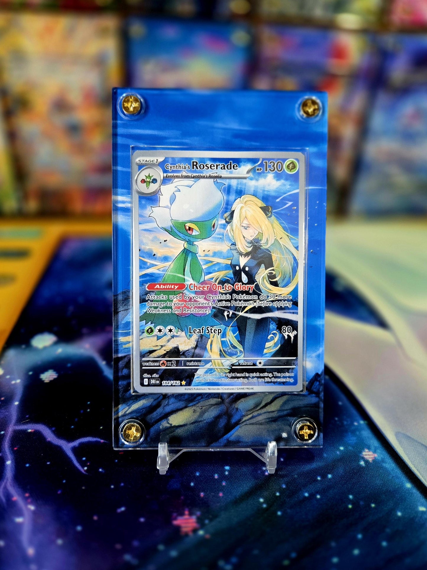 Pokemon Cynthia's Roserade IR 184/182 Destined Rival Extended Art Case