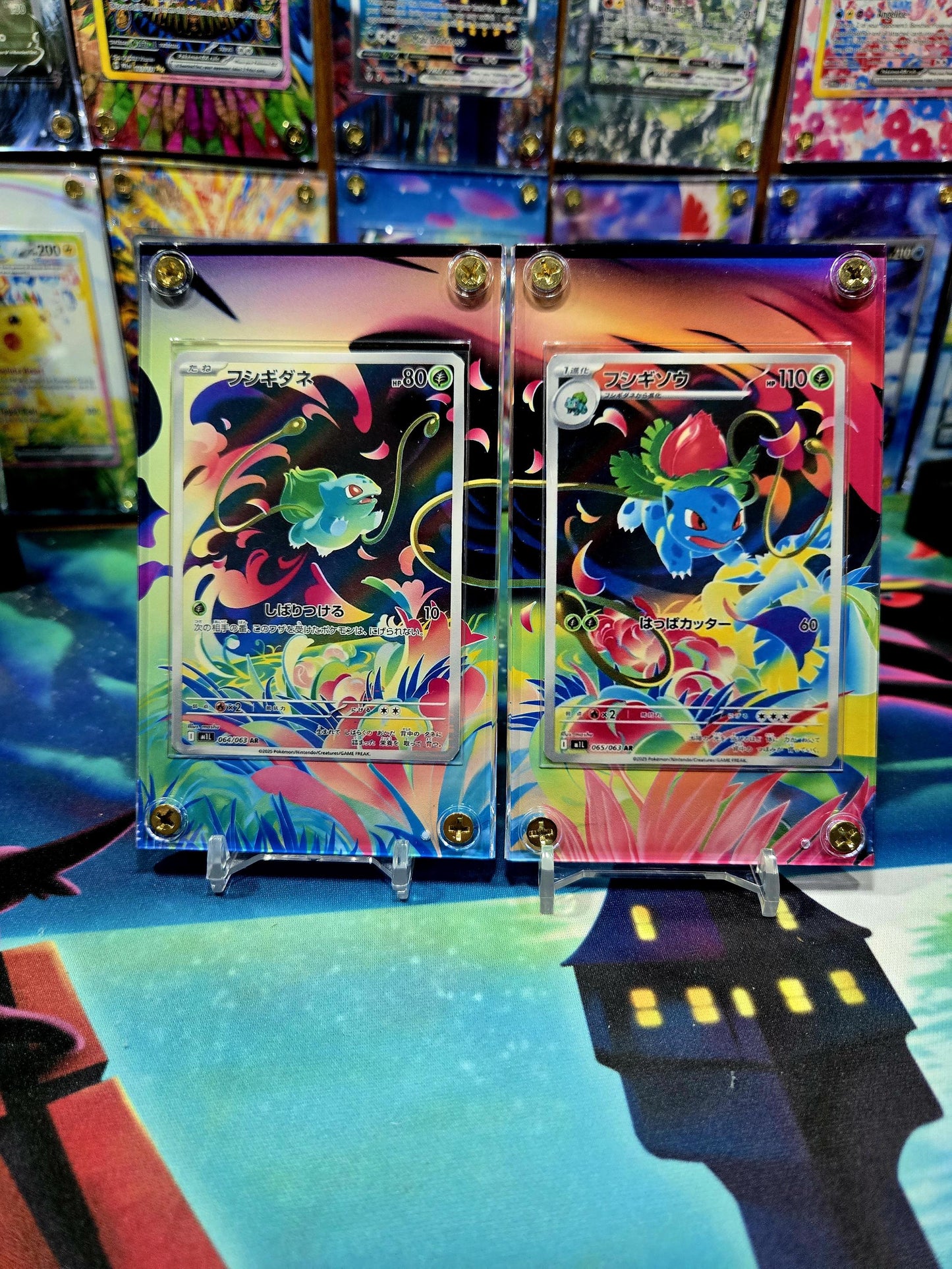 x2 Pokemon Bulbasaur Ivysaur AR 064 065 M1L Mega Brave Extended Artwork Cases