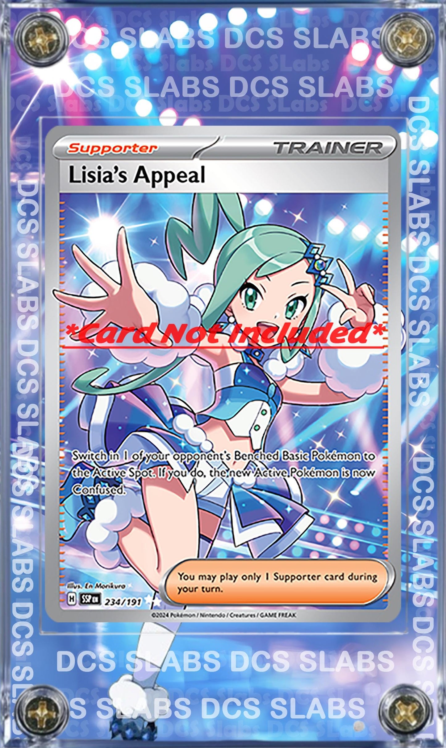 x2 Pokemon Lisia's Appeal Surging Sparks 246/191 SIR  234/191 IR Full Art Extended Artwork Cases