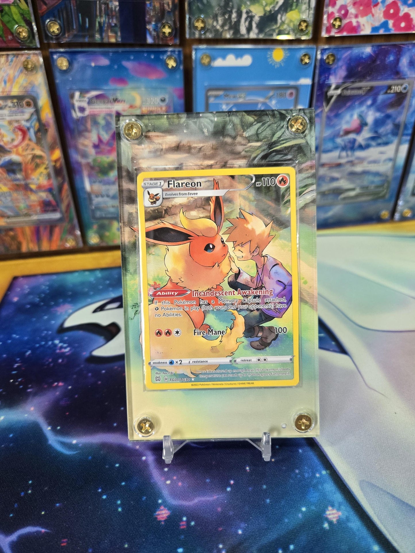 x4 Eevee Flareon Jolteon Vaporeon TG Brilliant Stars Extended Artwork Cases