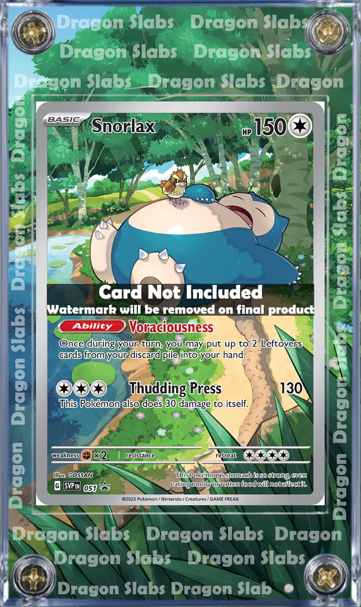 Pokemon Snorlax SVP051 Promo Pokemon 151 Custom Case Extended Artwork
