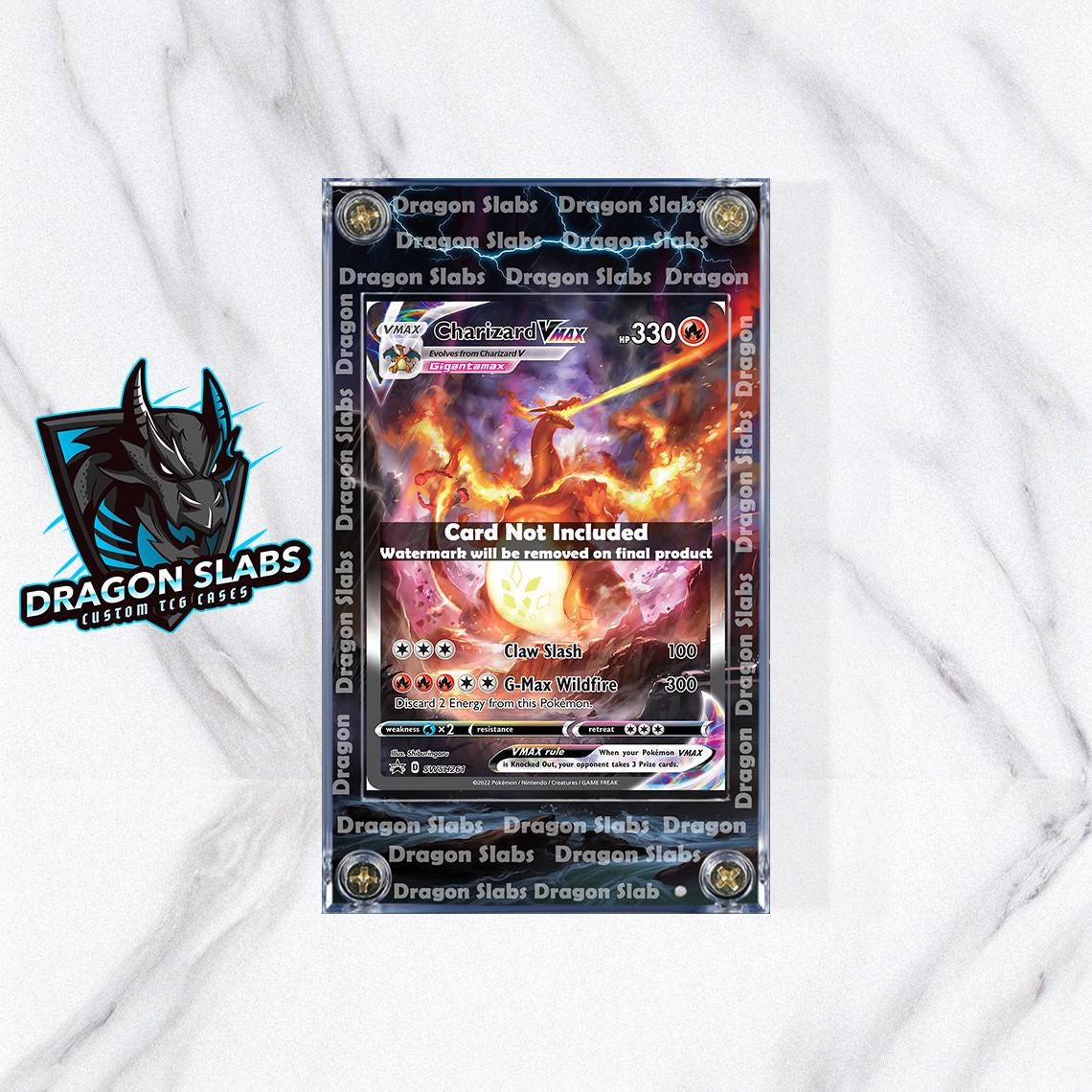 Pokemon Charizard VMAX SWSH261 Promo Custom Display Case Slab Extended Artwork