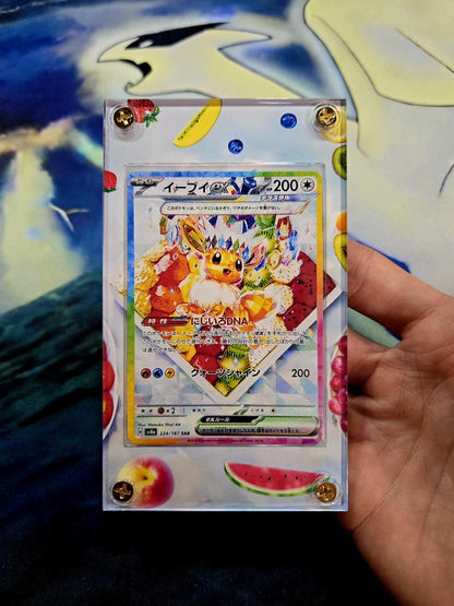Pokemon Card Eevee ex SAR 224/187 sv8a Terastal Festival Pristmatic Evolutions Custom Case