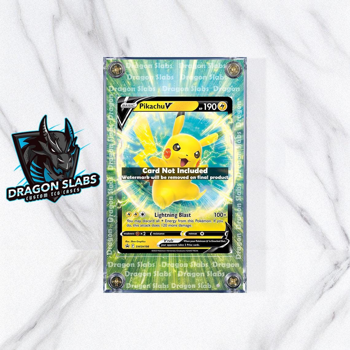 Pokemon Pikachu V SWSH198 Promo Custom Extended Artwork Case