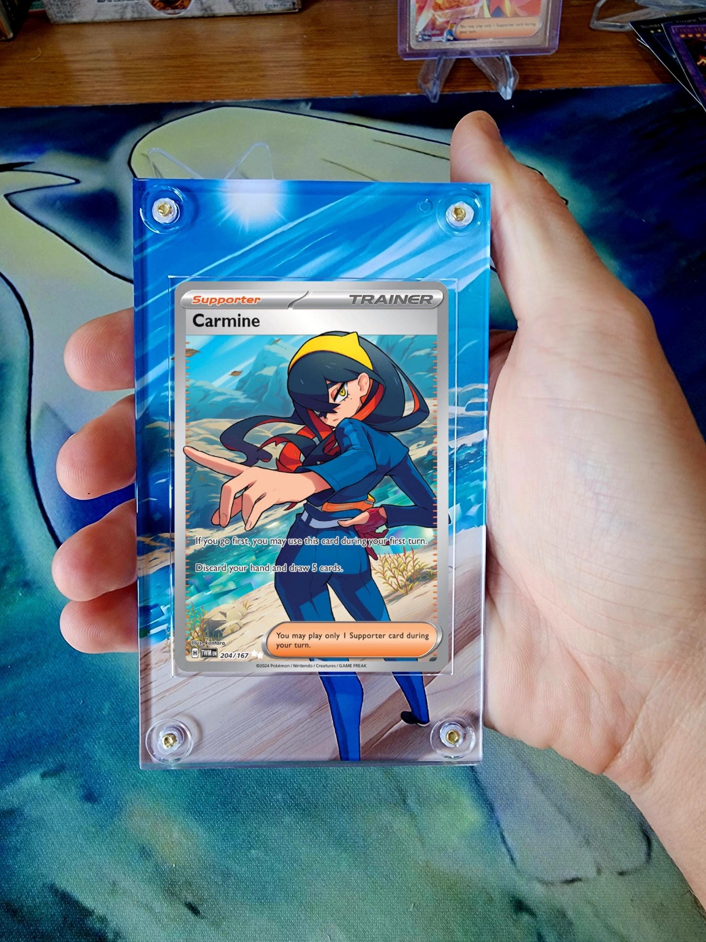 x2 Pokemon Carmine 217 & 204 SIR Twilight Masquerade Extended Artwork Cases