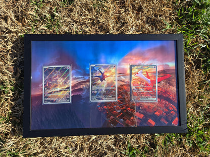 Latias Ex Latios Mesprit Surging Sparks 8.5 x 14" Display Frame Extended Art