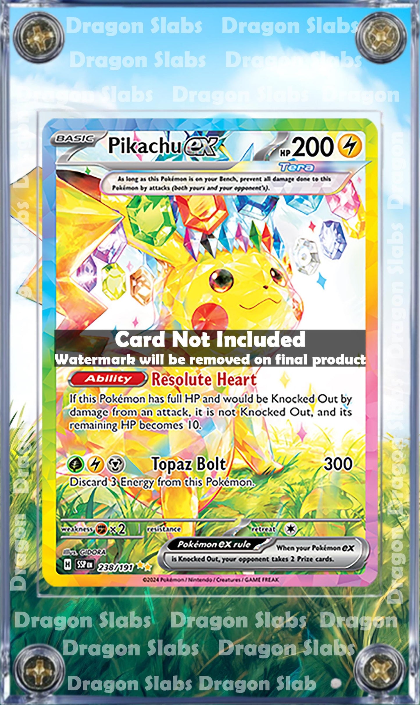 Pokemon Pikachu EX 238/191 SIR Extended Artwork Case from Surging Sparks