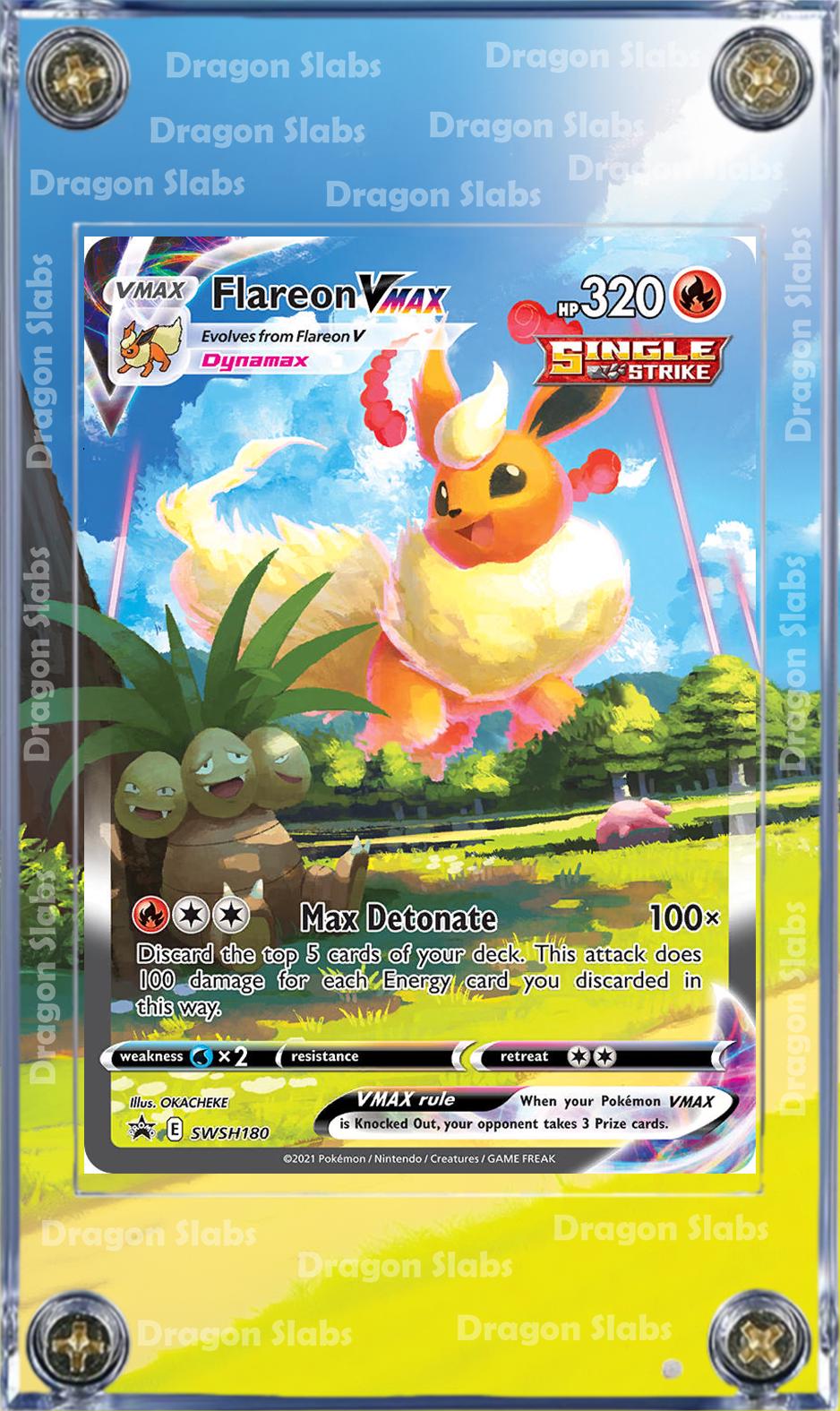 Pokemon Flareon VMAX Alt Art SWSH180 Extended Artwork Case