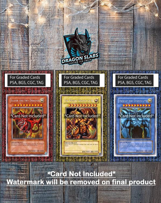 x3 Yugioh Egyptian Gods Ra Slifer Obelisk Psa Bgs Cgc TAG Extended Artwork