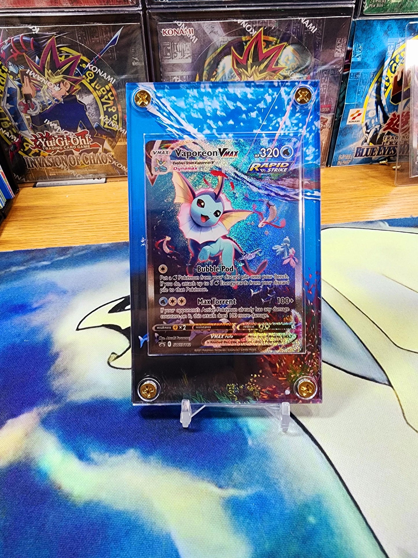 Pokemon Vaporeon VMAX Alt Art SWSH182 Promo Extended Artwork Case